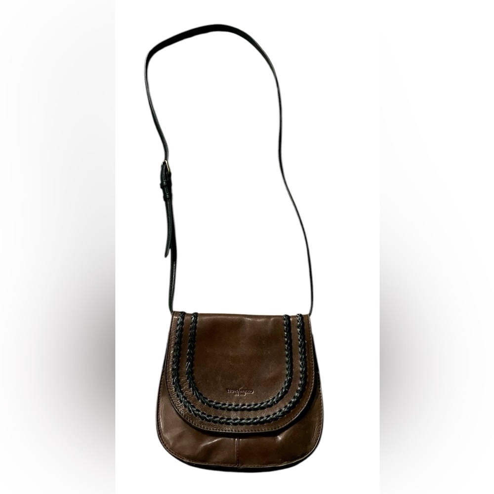 Tignaello Brown Leather Crossbody Bag